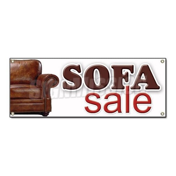 SOFA SALE BANNER SIGN couch furniture store signs 50% off sleep bed